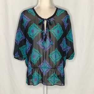 Mossimo Sheer Lightweight Blouse Size XL